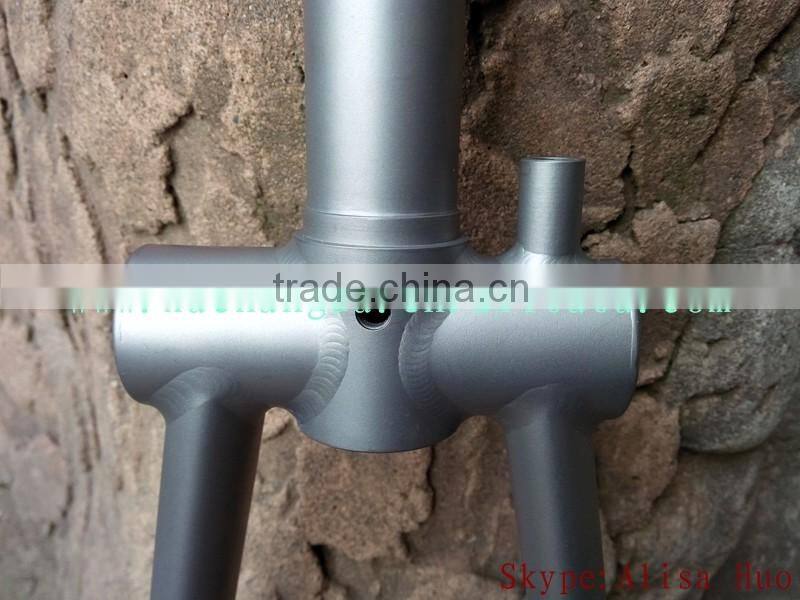 titanium folding bike front fork titanium road bike frok titanium folding bike frame