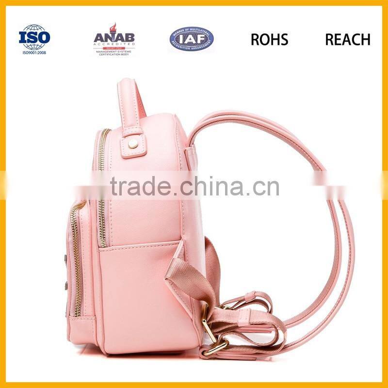 Latest Trend Cat Design Waterproof PU Leather Girls Backpack Leisure Bag