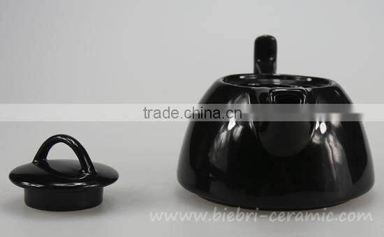 16 OZ Black Color Ceramic Stoneware Coffee Tea Pot And Tea pot Set, Original Chinese Teapot