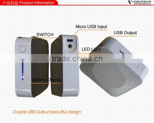 New design universal portable mini super slim power bank 10400mah