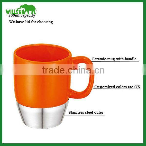 2013 new item 300ml ceramic travel mug