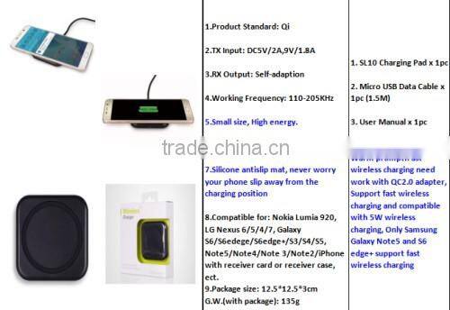 OEM wireless charger pad mobile phone super fast wireless charger
