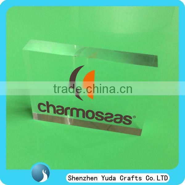 acrylic brand logo block, display block for company logo, acrylic block for nameplate