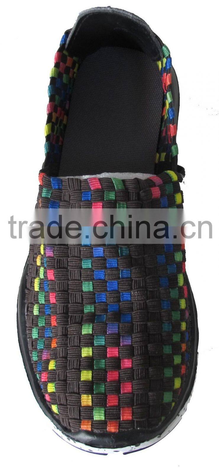 2015High quality ladies casual woven shoes outdoor footwear