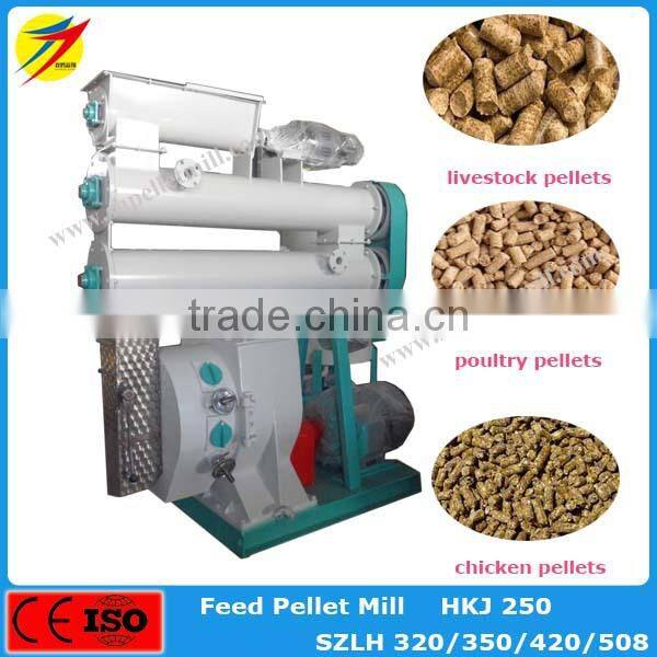 Electric engine cattle sheep goat food pellet making machine equipment