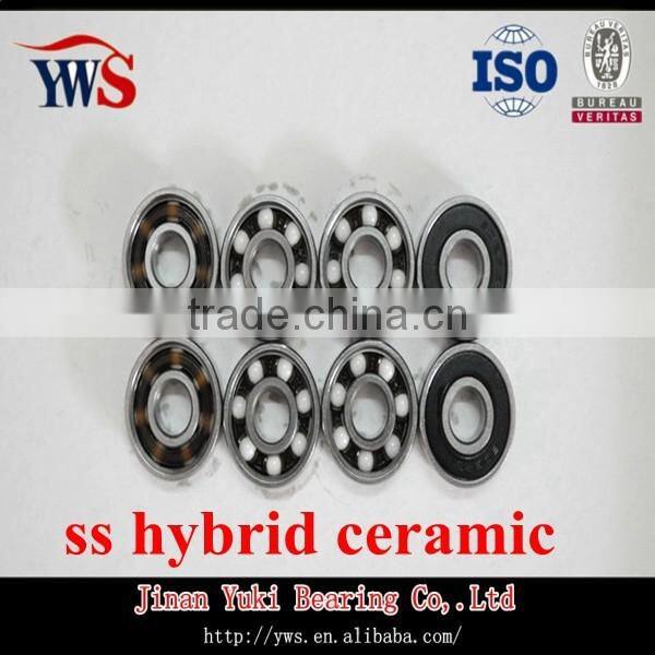 chrome steel stainless steel hybrid ceramic bearing 608