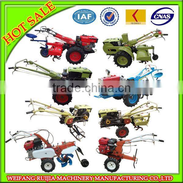 New design farm machinery fertilizer and Planting corn seeder machine used two wheel diesel engine mini walking tractor