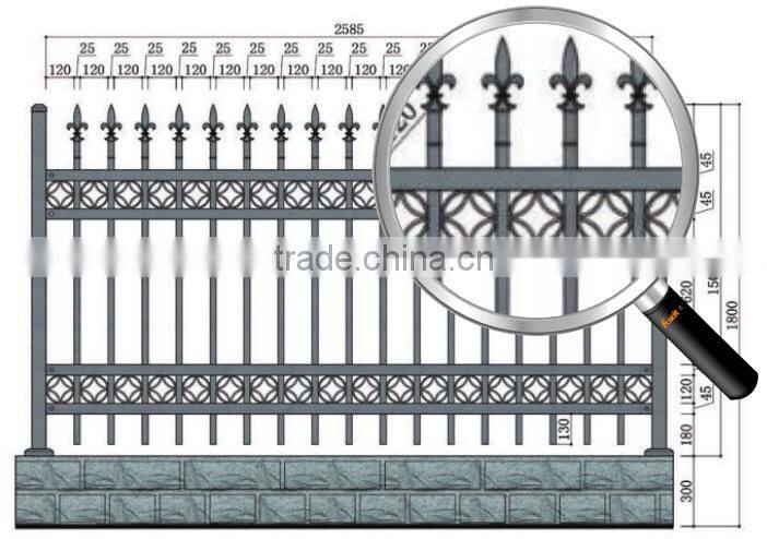 Faux Wrought Iron Fence for Sale