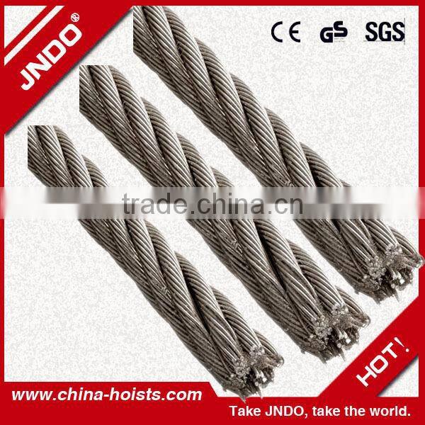 galvanized steel wire ropes 7*7 for Auto Cables