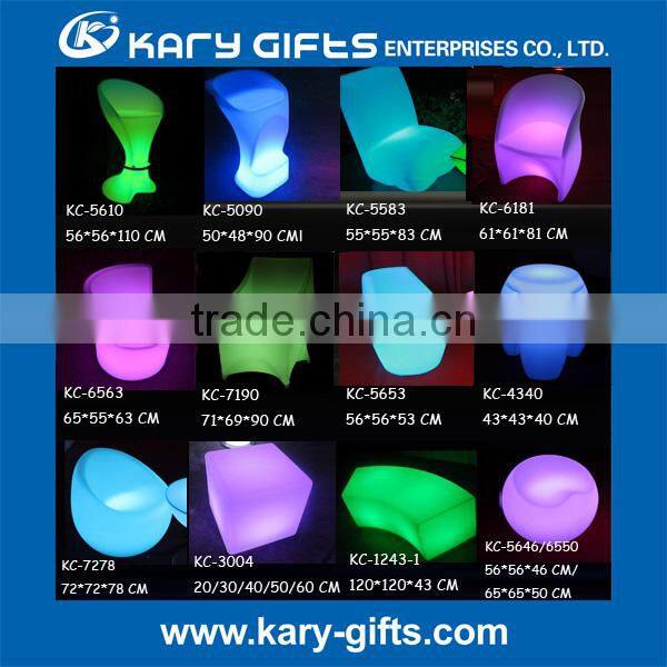 Promotional plastic led bucket ice for party bar