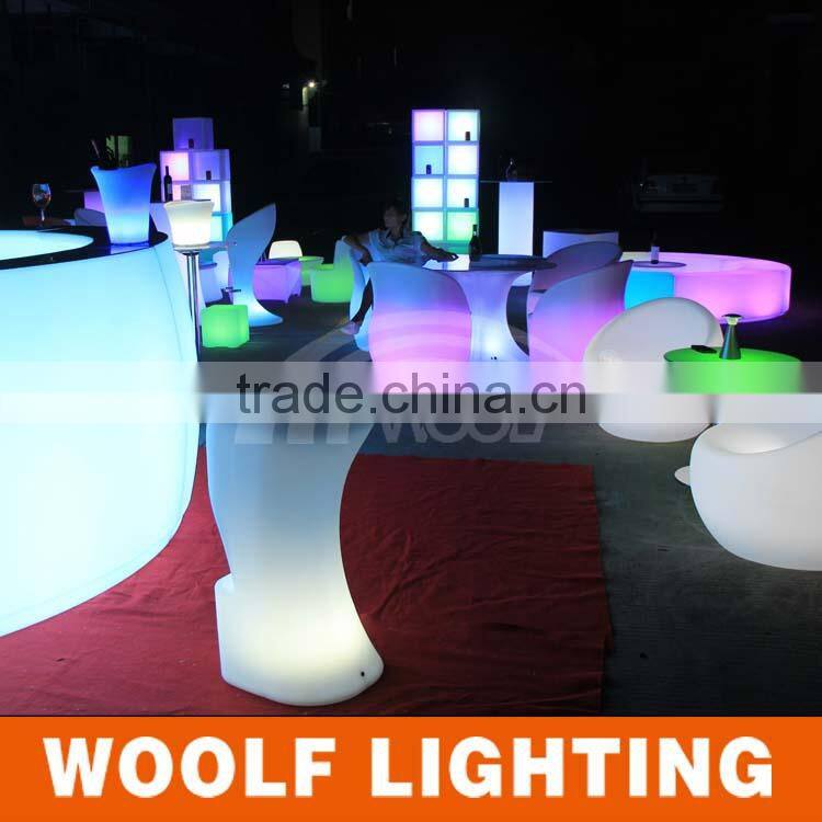 waterproof glowing PE wine table led bar counter