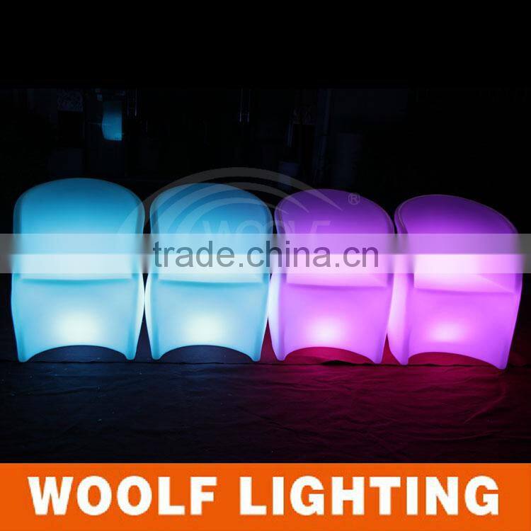 Well Molded Illuminated Hotel and Coffee Shop Used Latest LED Light Up Chair