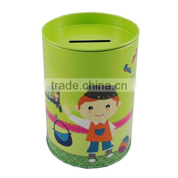 C135 round tin money box