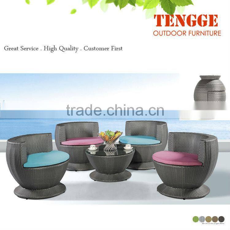 garden resin rattan metal chairs
