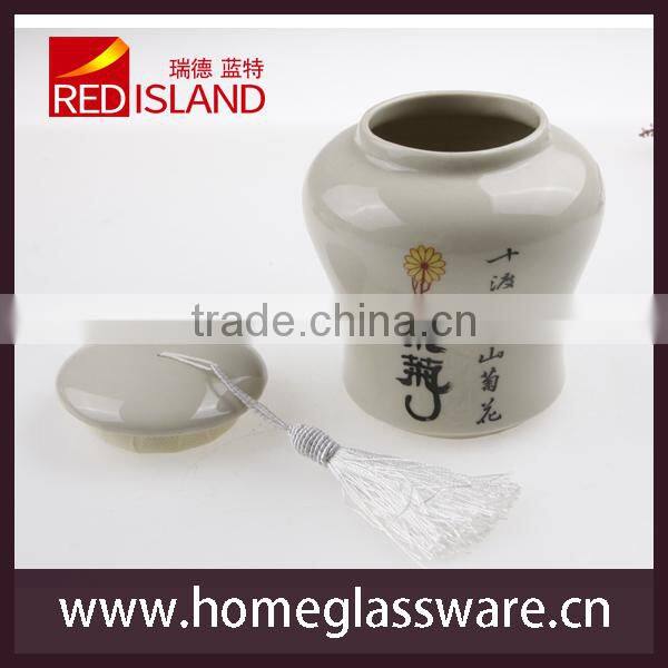 Vintage Tea Canister Container Storage ceramic Jar