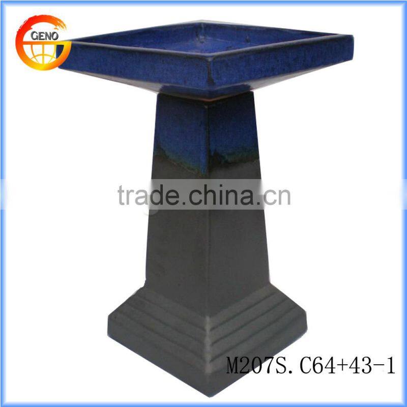 cheap outdoor fiberclay bird bath