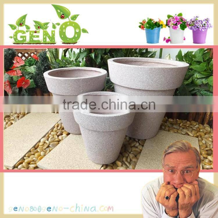 Cheap Rustic fiberglass flower pot/Imitation grantie pot wholesale
