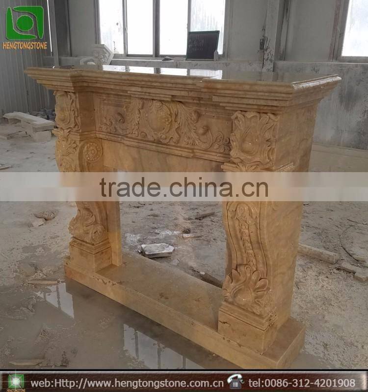 Modern Style Decorative Marble Marble Carving Fireplace Surround