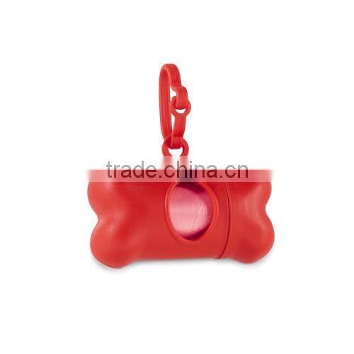 Disposable bone shape pet waste bag dispenser