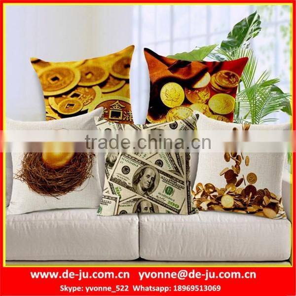 Dark Gold Boreal Garden Line Cushions