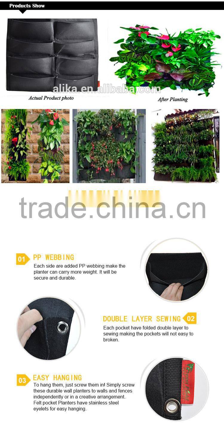 Flora felt living wall planter vertical garden 8 pockets felt flower hanging garden planters