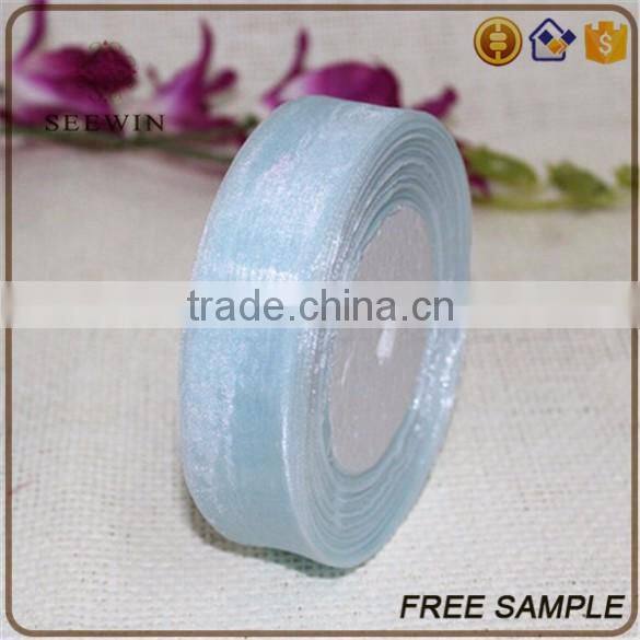 new trend gift decorative packing silk snow organza fabric ribbon