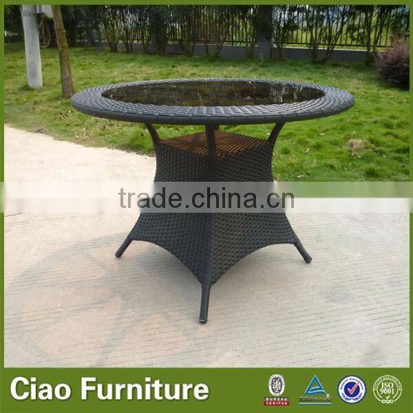 Round table rattan coffee bar wicker outdoor furniture