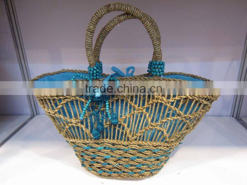 natural seagrass handmade fashion hand bag