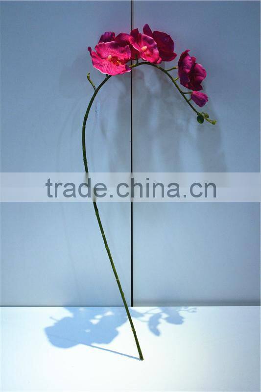 Home garden creepers decoration 110cm height artificial plum colored Phalaenopsis flowers making EHDL02 0808