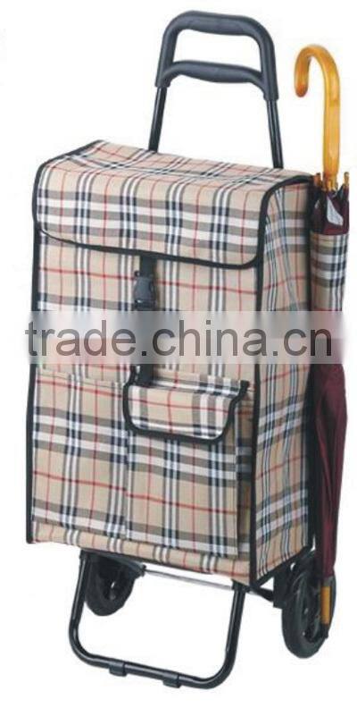 Insulated Folding Festival Shopping Pull Trolley Light Weight Bag Cart Wheels