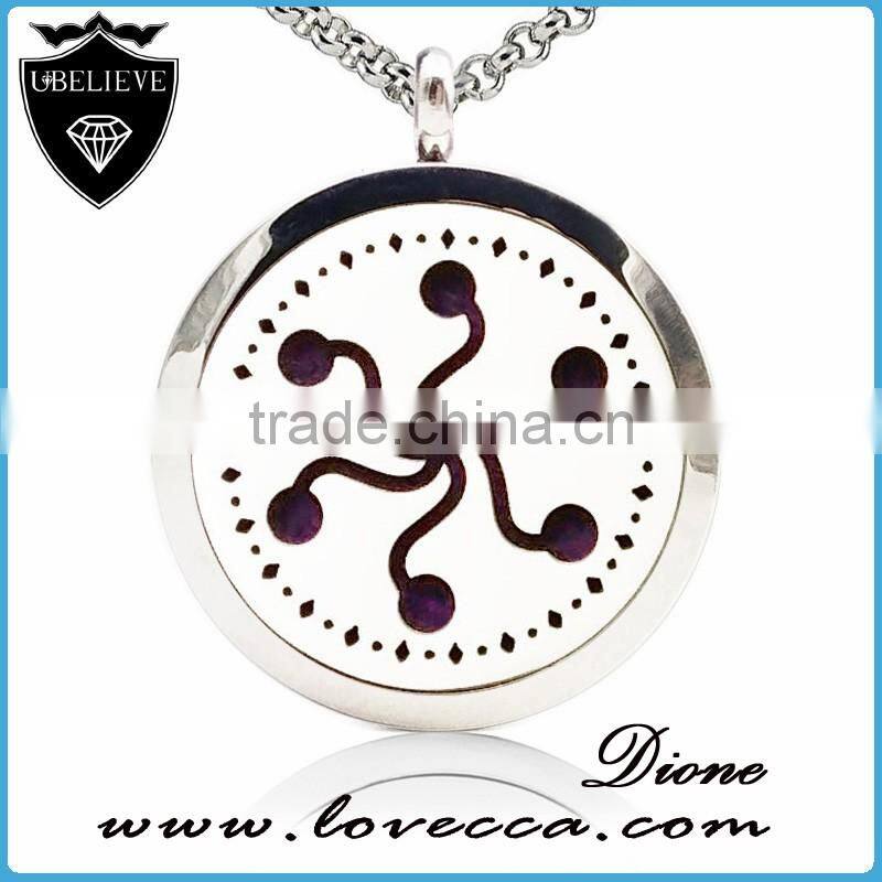 Stainless Steel Aromatherapy Essential Oils Diffuser Necklace,Silver Locket