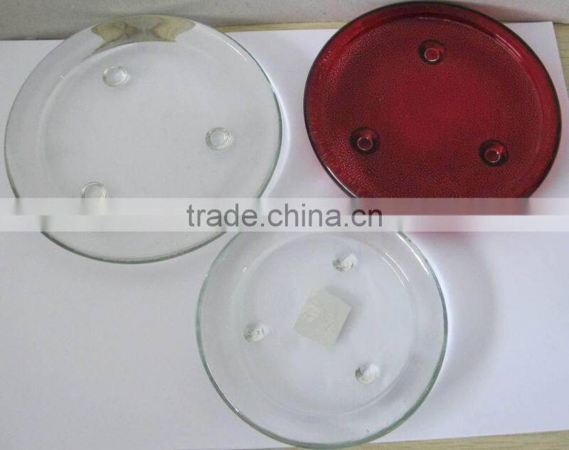 round shape 13.5cm dia glass saucer