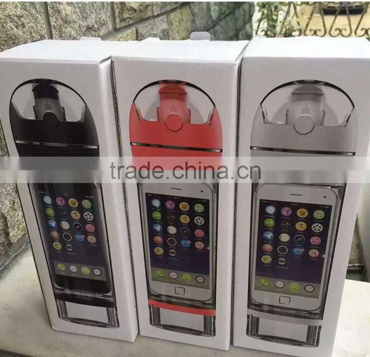 Tritan sports bottle for iphone with water storage bottle joyshaker