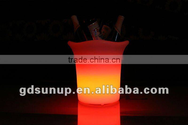 Rotational Moulding Plastic Modern LED light up colorful large ice bucket