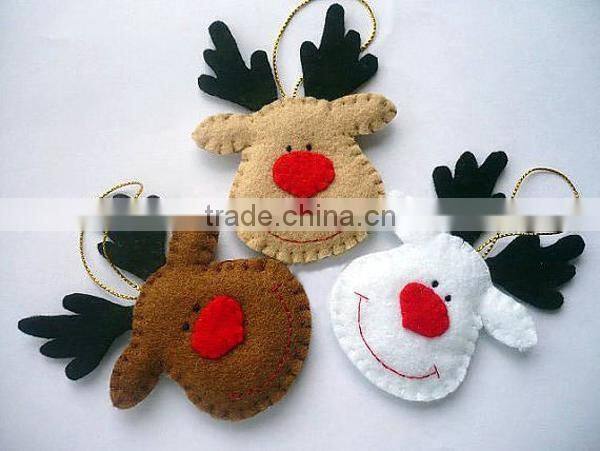 2016 high quality flower shape felt christmas tree decoration passed CE