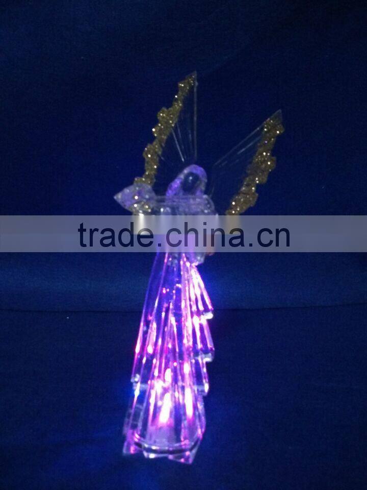artificial plastic PS LED angels figurines decorative
