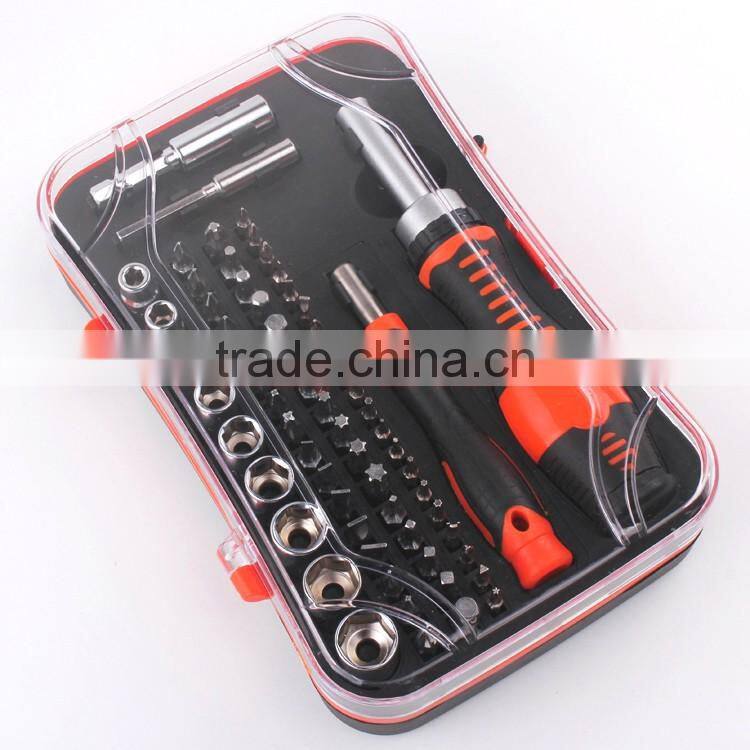 65pcs Mini Bits set Hand Socket Sets ratchet screwdriver Drive wrench