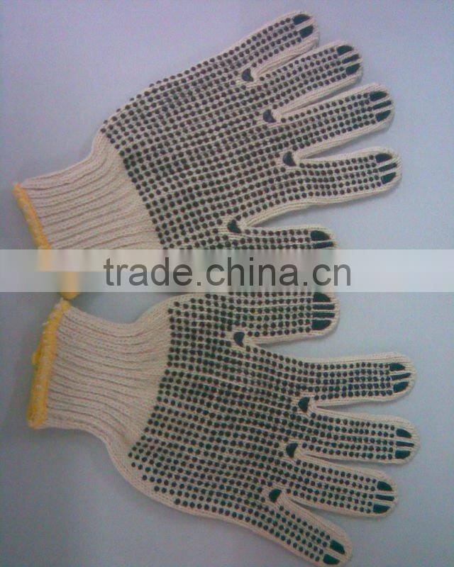 PVC dotted cotton gloves