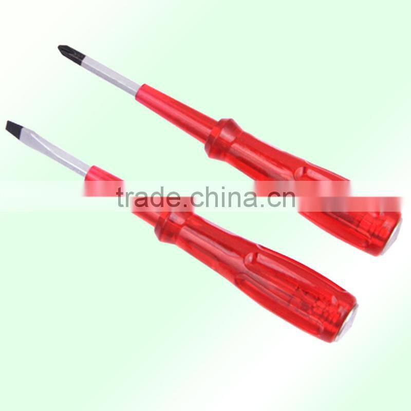 D1019 308 Red transparent wear heart handle with alone use screwdriver-large handle