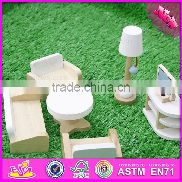 2016 newest baby wooden doll furniture, top fashion kids wooden doll furniture, best chiodren wooden doll furniture W06B045