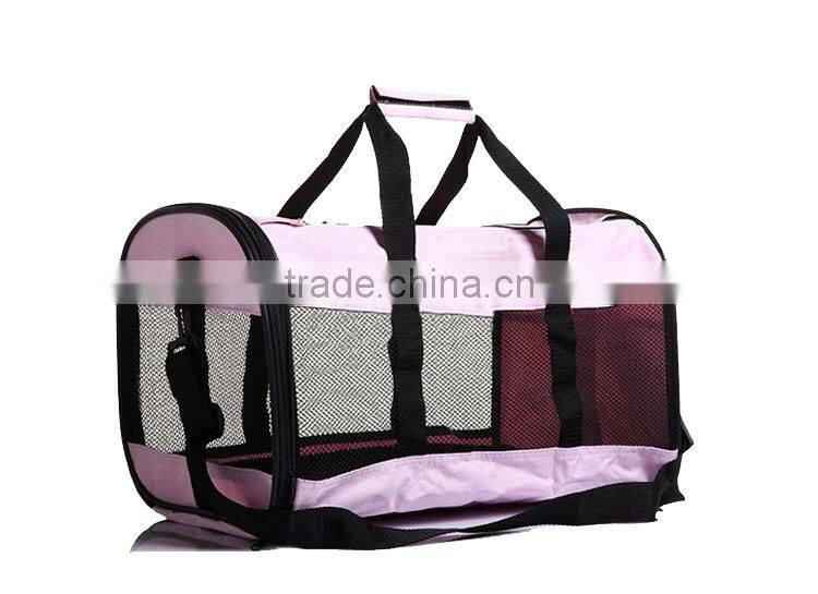 Durable oxford handle pet carrier foldable