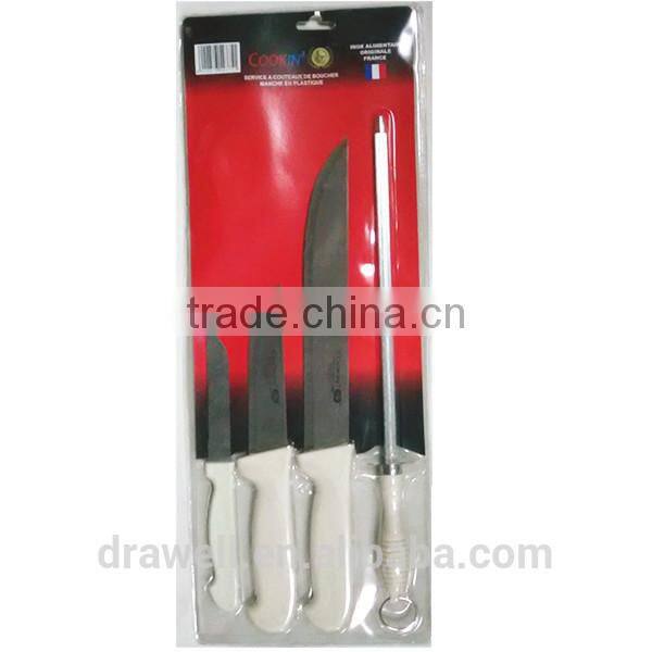 KN3224 2Pcs Colourful Plastic Handle chef knife sets