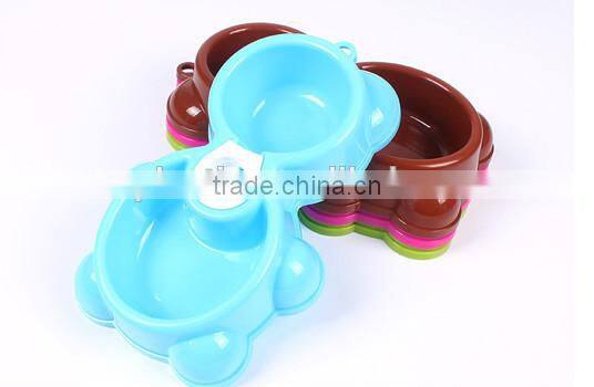 2015 Newest Designment Fashionable High Quality disposable automatic Plastic Pet Bowl With Double Bowl