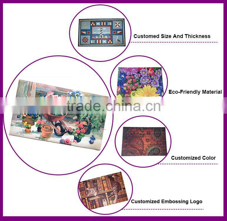 Eco-friendly non-slip bathroom designable pattern floor mat