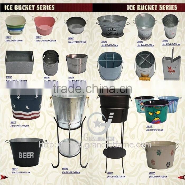 Galvanized Metal 6-Bottle Wine Caddy Beer Bucket 6 Bottles 6 pack BeerCarrier