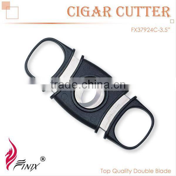 Black Titanium Plated Stainless Steel Custom Cigar Cutter