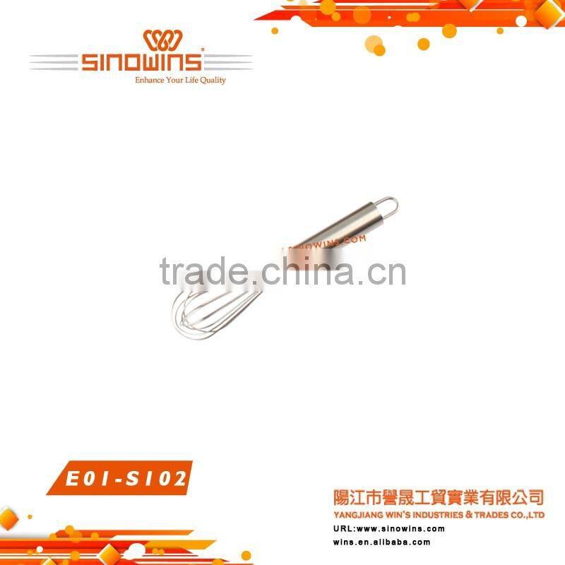 Food Grade Stainless steel Kitchen tools hand rotating egg whisk