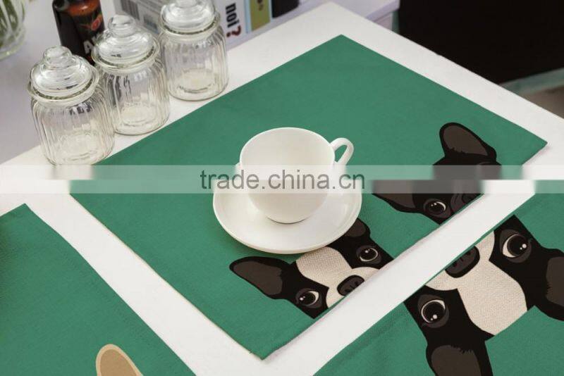 Animal Printing Table Dinner Napkin Linen Cotton Folding Design For Home Restuarant Decoration Pieces