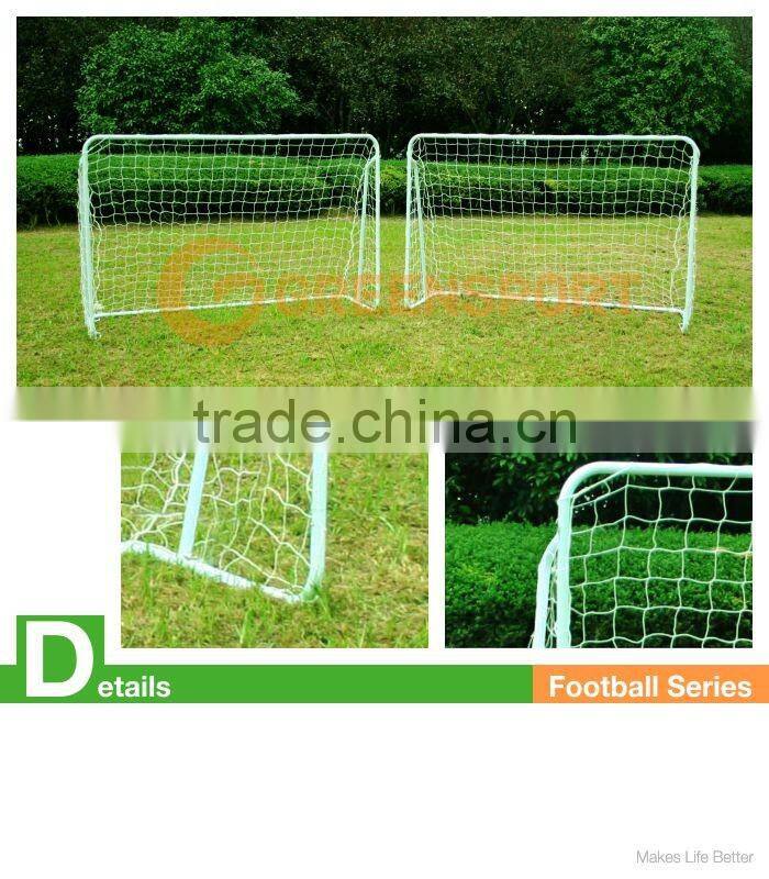 Double METAL SOCCER GOAL SET METAL FRAME FOOTBALL GOALS