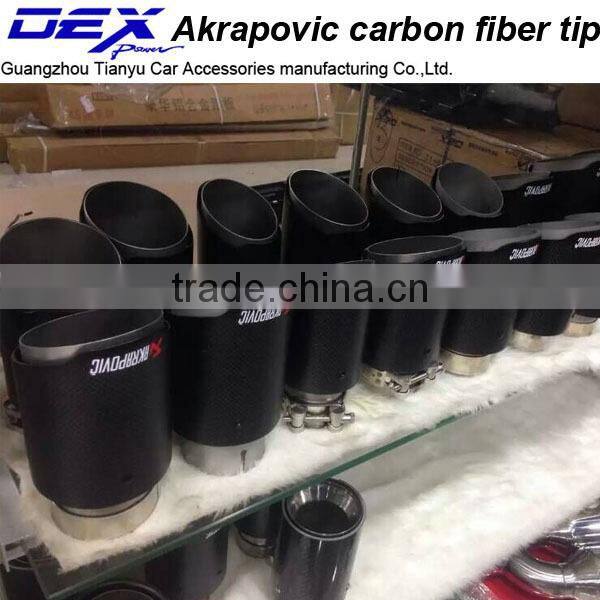 factory price akrapovic china car exhaust muffler tip Akrapovic carbon fiber exhaust tip muffler pipe